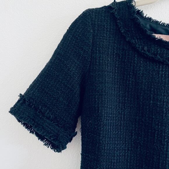 Ecaille Paris Navy Tweed Fitted Dress - Picture 9 of 12